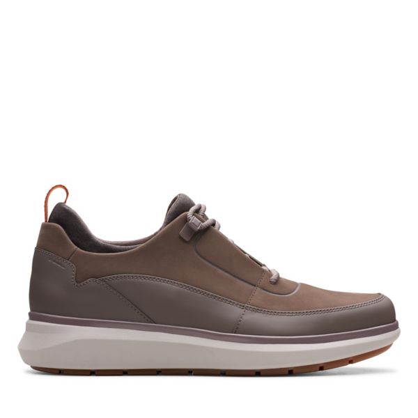 Clarks Mens Un Venture Low Trainers Taupe Combi | USA-7942601